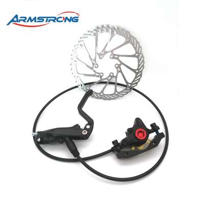 Mineral oil mountain bike hydraulic dual disc brake for mini bike